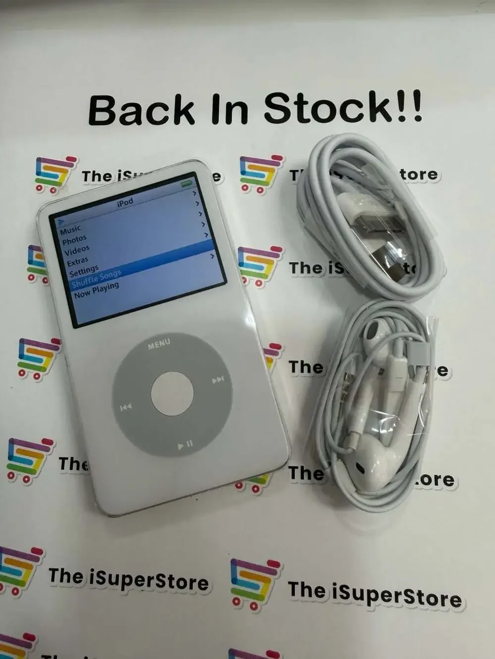 Refurbished Apple iPod Classic 5th Gen 80GB White SSD Upgrade 1 Yr Warranty